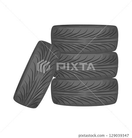 Illustration of Tire  Illustration of Tire  129039347