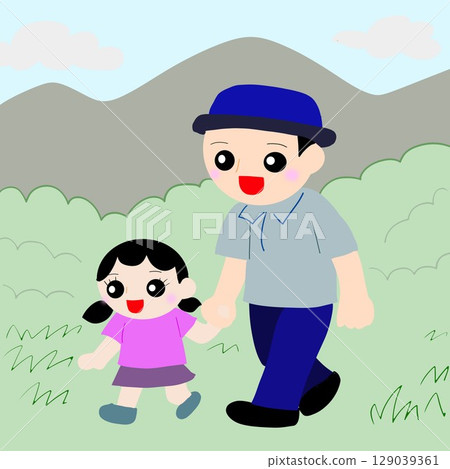 鄉村風光與親子漫步 129039361