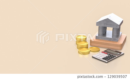 The Bank Building for Business concept 3d rendering. The Bank Building for Business concept 3d rendering. 129039507