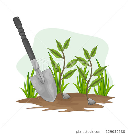 Illustration of Shovel Illustration of Shovel 129039688