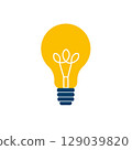 Bright Idea Light Bulb Symbol of Innovation and Creativity	 129039820