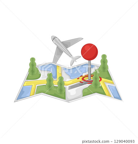 Illustration of Location Pin Illustration of Location Pin 129040093