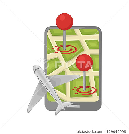 Illustration of Location Pin Illustration of Location Pin 129040098