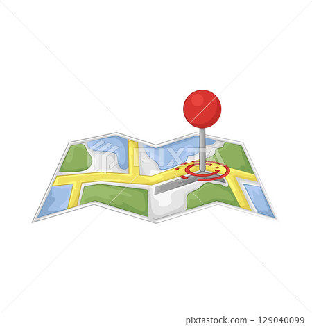 Illustration of Location Pin Illustration of Location Pin 129040099