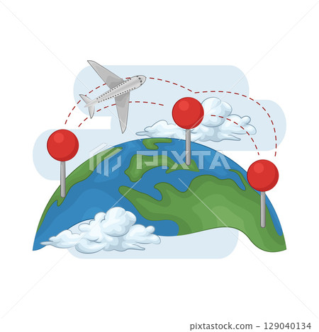 Illustration of Location Pin Illustration of Location Pin 129040134
