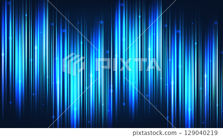Abstract futuristic blue background with geometric shapes and flow lights. Vector illustration 129040219