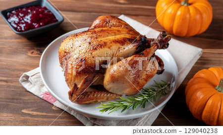 Roasted turkey for Halloween and Thanksgiving Roasted turkey for Halloween and Thanksgiving 129040238