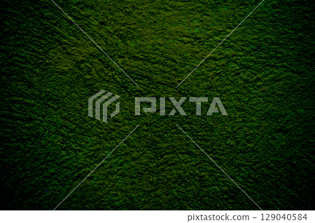Dark green textured background. Relief texture of a plastered wall 129040584