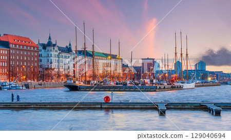 Helsinki city skyline, cityscape of Finland Helsinki city skyline, cityscape of Finland 129040694