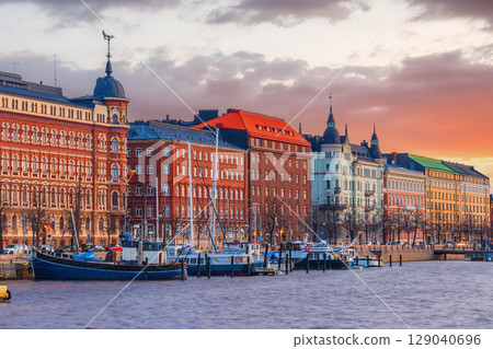 Helsinki city skyline, cityscape of Finland Helsinki city skyline, cityscape of Finland 129040696