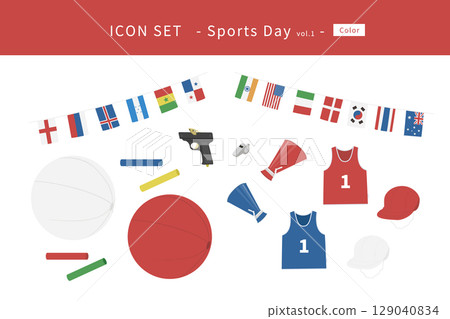 Sports Day Icon Set Vol.1 129040834