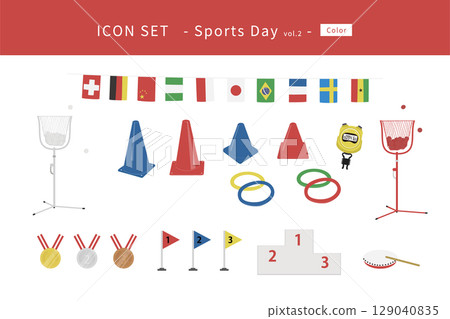 Sports Day Icon Set Vol.2 129040835