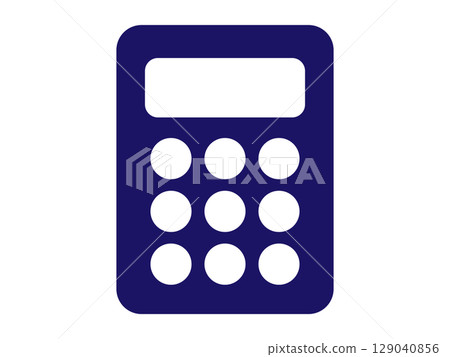Calculator silhouette (calculator icon) 129040856