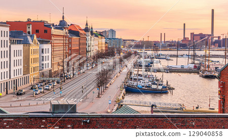 Helsinki city skyline, cityscape of Finland Helsinki city skyline, cityscape of Finland 129040858