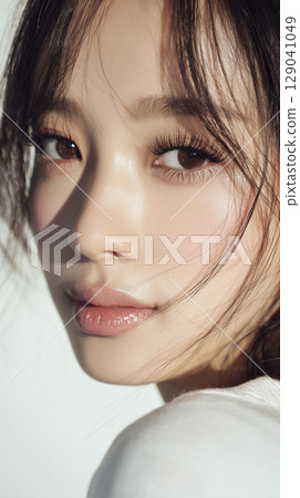 有著黑髮的漂亮亞洲模特 有著黑髮的漂亮亞洲模特 129041049