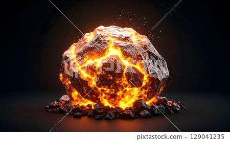 一團熱熔岩 129041235