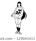 時尚女性時尚運動向量 129041411
