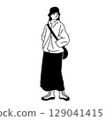 時尚女性時尚運動向量 129041415