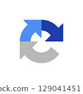 Recaptcha Icon isolated on white background 129041451