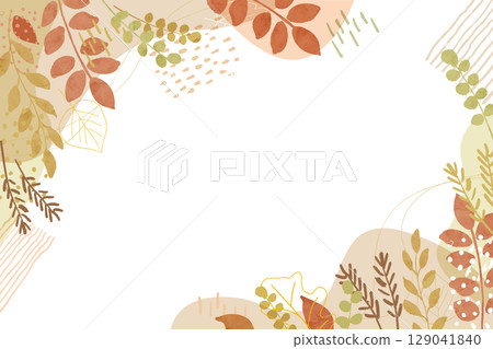 Autumn leaf background frame illustration, autumn background Autumn leaf background frame illustration, autumn background 129041840