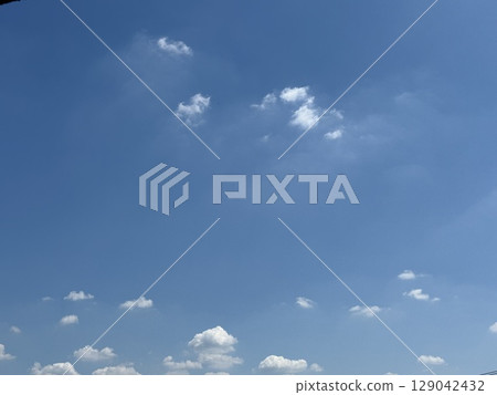 Sky and clouds blue and white Sky and clouds blue and white 129042432