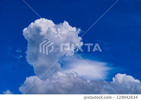 Summer sky with growing cumulonimbus clouds g-2 High saturation contrast 129042634
