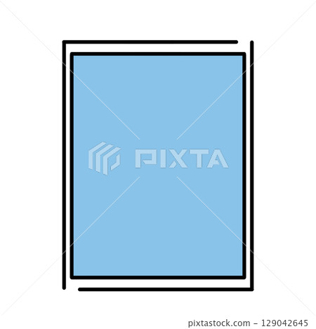 Colorful rectangular frame with L-shaped lines on the top left and bottom right. Light blue. Colorful rectangular frame with L-shaped lines on the top left and bottom right. Light blue. 129042645
