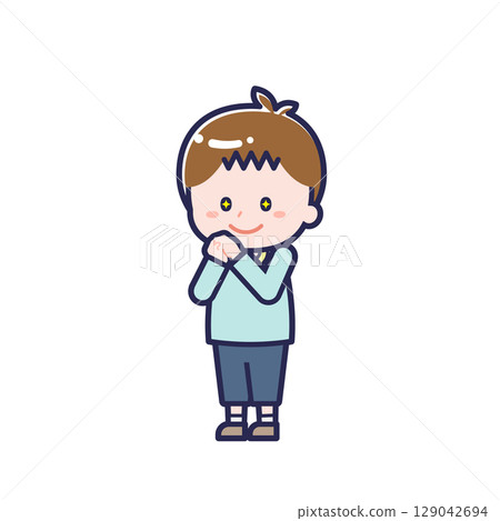 穿休閒服的孩子/對角線/男孩22 穿休閒服的孩子/對角線/男孩22 129042694