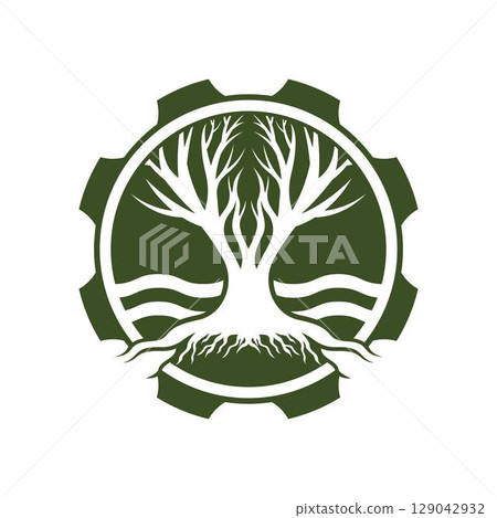 Tree leaf vector logo design 129042932