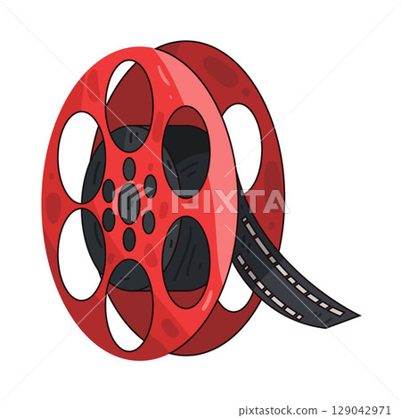 illustration of film reel 129042971
