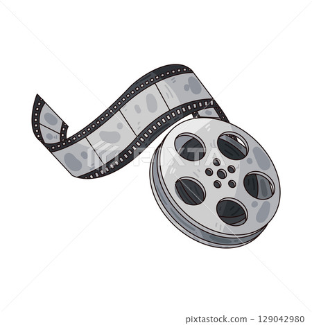 illustration of film reel 129042980