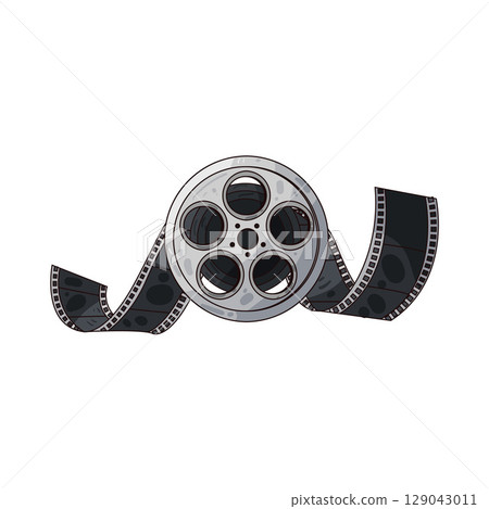 illustration of film reel 129043011