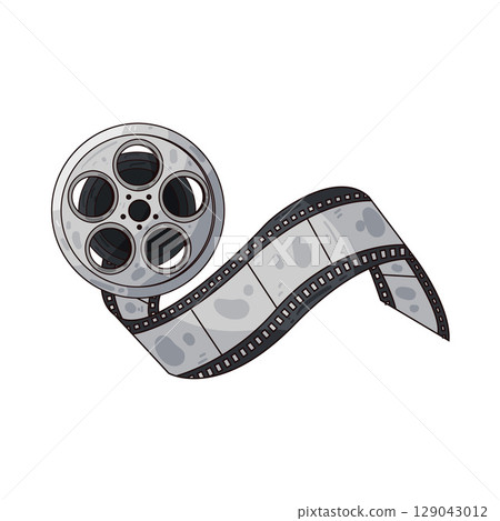 illustration of film reel 129043012