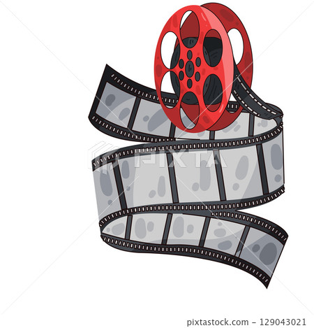 illustration of film reel 129043021