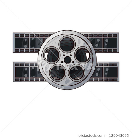 illustration of film reel 129043035
