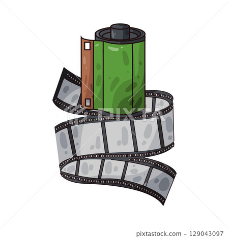 illustration of film roll illustration of film roll 129043097