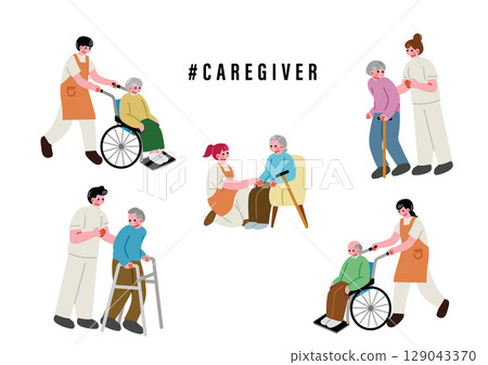 護理人員插圖集 129043370