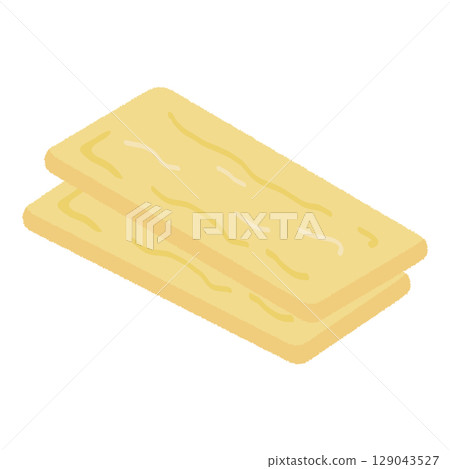 炸豆腐向量圖圖標 炸豆腐向量圖圖標 129043527