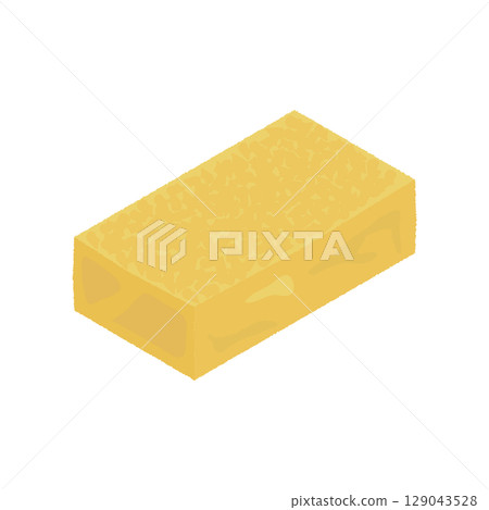 Deep fried tofu vector illustration icon 129043528