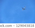 Airplane and blue sky 129043818
