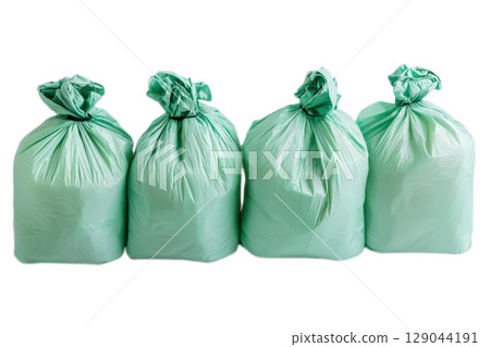 Innovative EcoFriendly Green Garbage Bags designed specifically for effective Waste Management 129044191