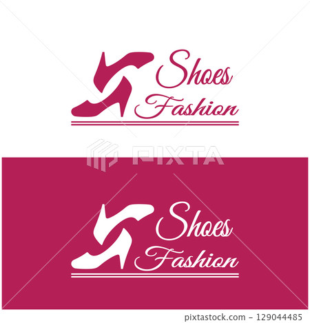 Logo for women's high heel shoes that is elegant and luxurious and feminine. Logo for business, women's shoe shop, fashion, shoe company, beauty. Logo for women's high heel shoes that is elegant and luxurious and feminine. Logo for business, women's shoe shop, fashion, shoe company, beauty. 129044485