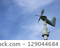 Blue sky and wind direction Anemometer 129044684