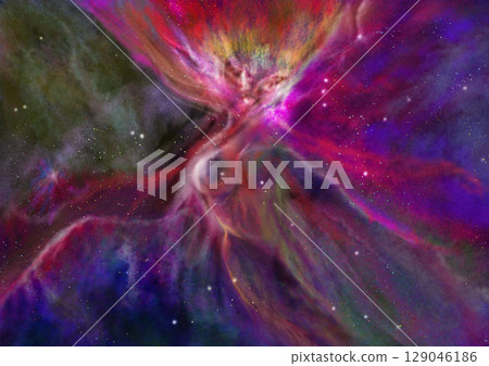 A nebula like a demon king reigning over the universe A nebula like a demon king reigning over the universe 129046186