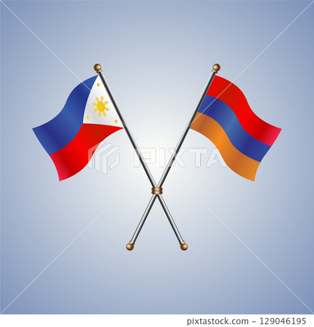 Philippines and Armenia flag. Vector Illustration Philippines and Armenia flag. Vector Illustration 129046195