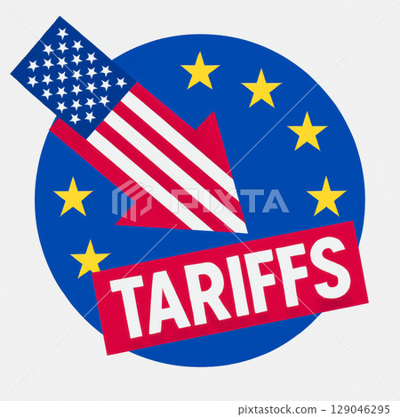 The graphic illustrates the connection between U.S. tariffs and European markets, highlighting their effects on trade, imports, and the global economy amidst ongoing negotiations The graphic illustrates the connection between U.S. tariffs and European markets, highlighting their effects on trade, imports, and the global economy amidst ongoing negotiations 129046295