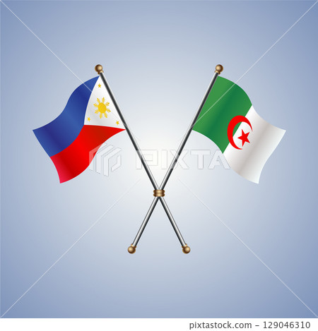 Philippines and Algeria flag. Vector Illustration 129046310