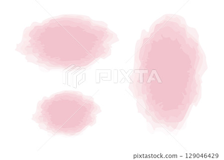 Pink watercolor smudge frame 129046429