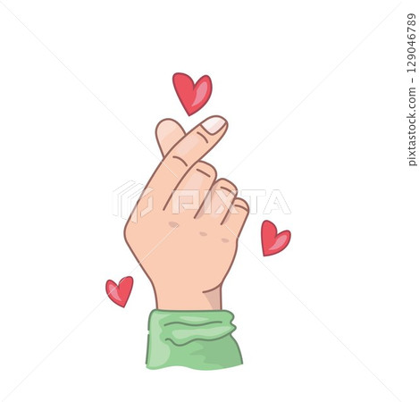 fingers gesture a heart vector element design fingers gesture a heart vector element design 129046789