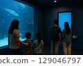 Digital signage for the aquarium and information boards 129046797